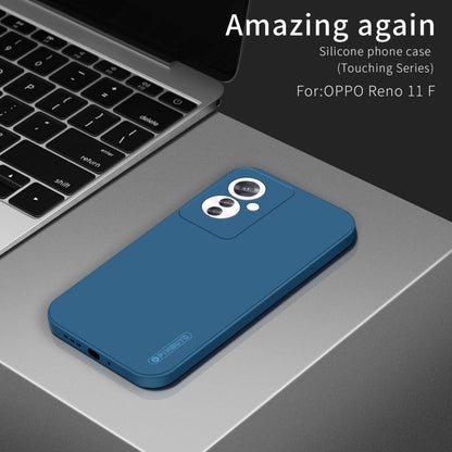 For OPPO Reno11 F PINWUYO Sense Series Liquid Silicone TPU Phone Case(Blue) - OPPO Cases by PINWUYO | Online Shopping South Africa | PMC Jewellery | Buy Now Pay Later Mobicred