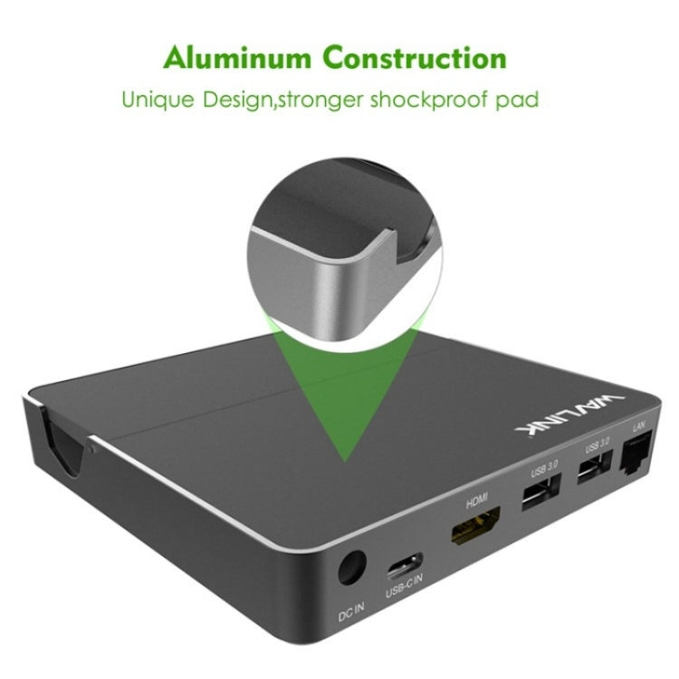 WAVLINK UHP3D01G Gigabit Ethernet USB 3.0 Multi-Function HUB 4K HD Docking Station(AU Plug) - USB 3.0 HUB by WAVLINK | Online Shopping South Africa | PMC Jewellery | Buy Now Pay Later Mobicred