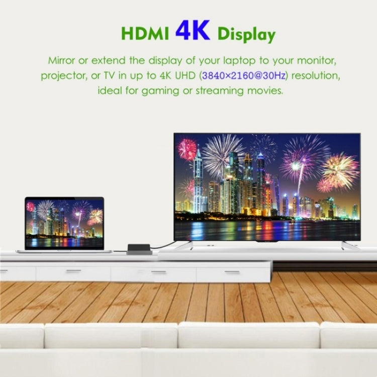 WAVLINK UHP3D01G Gigabit Ethernet USB 3.0 Multi-Function HUB 4K HD Docking Station(US Plug) - free shipping - PMC Jewellery - Order now!