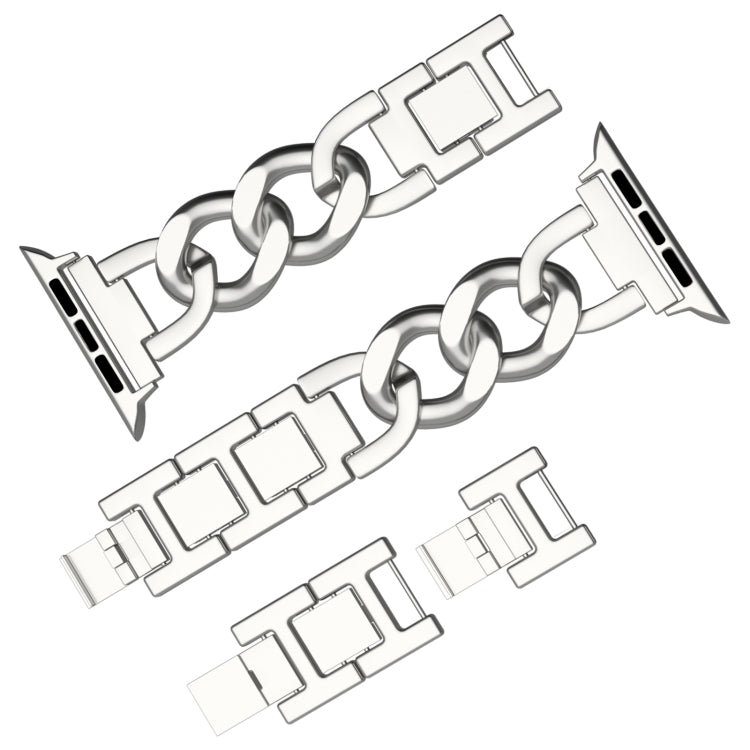 For Apple Watch SE 2022 44mm Quick-Release Metal Chain Watch Band(Silver) - free shipping - PMC TechLife - Order now!