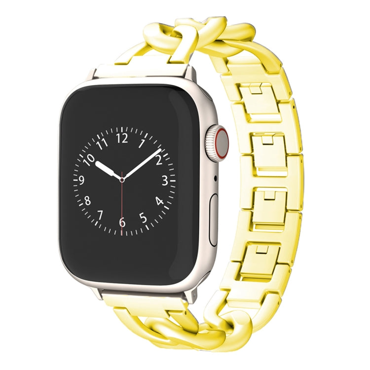 For Apple Watch Series 7 45mm Quick-Release Metal Chain Watch Band(Gold) - free shipping - PMC TechLife - Order now!