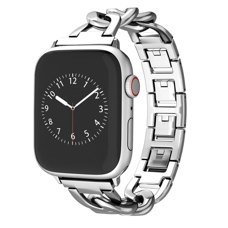 For Apple Watch SE 2023 40mm Quick-Release Metal Chain Watch Band(Silver) - free shipping - PMC TechLife - Order now!