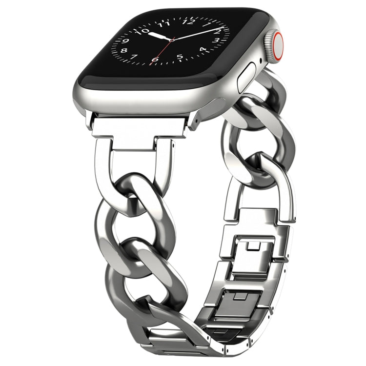 For Apple Watch SE 2023 40mm Quick-Release Metal Chain Watch Band(Silver) - free shipping - PMC TechLife - Order now!