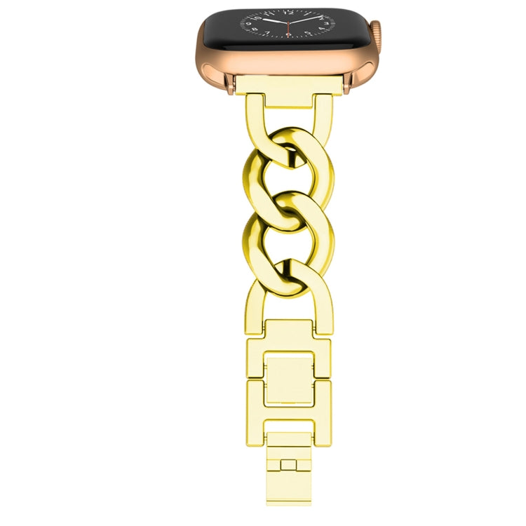 For Apple Watch Series 8 41mm Quick-Release Metal Chain Watch Band(Gold) - free shipping - PMC TechLife - Order now!