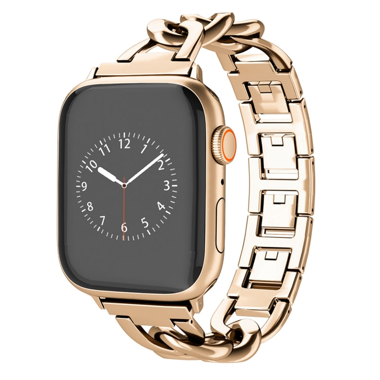 For Apple Watch Series 7 41mm Quick-Release Metal Chain Watch Band(Rose Gold) - free shipping - PMC TechLife - Order now!