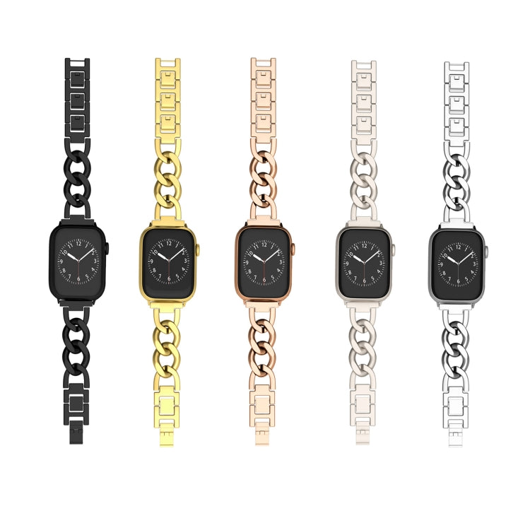 For Apple Watch Series 4 40mm Quick-Release Metal Chain Watch Band(Gold) - free shipping - PMC TechLife - Order now!