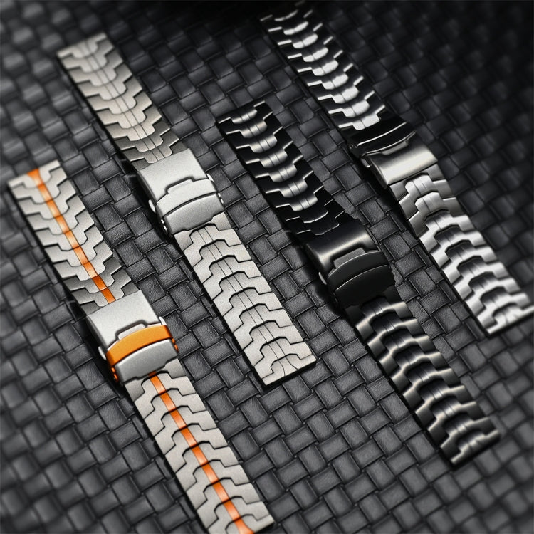 For Huawei Watch Ultimate / Buds 22mm Double Lock Buckle Turtle Steel Watch Band(Silver) - free shipping - PMC TechLife - Order now!