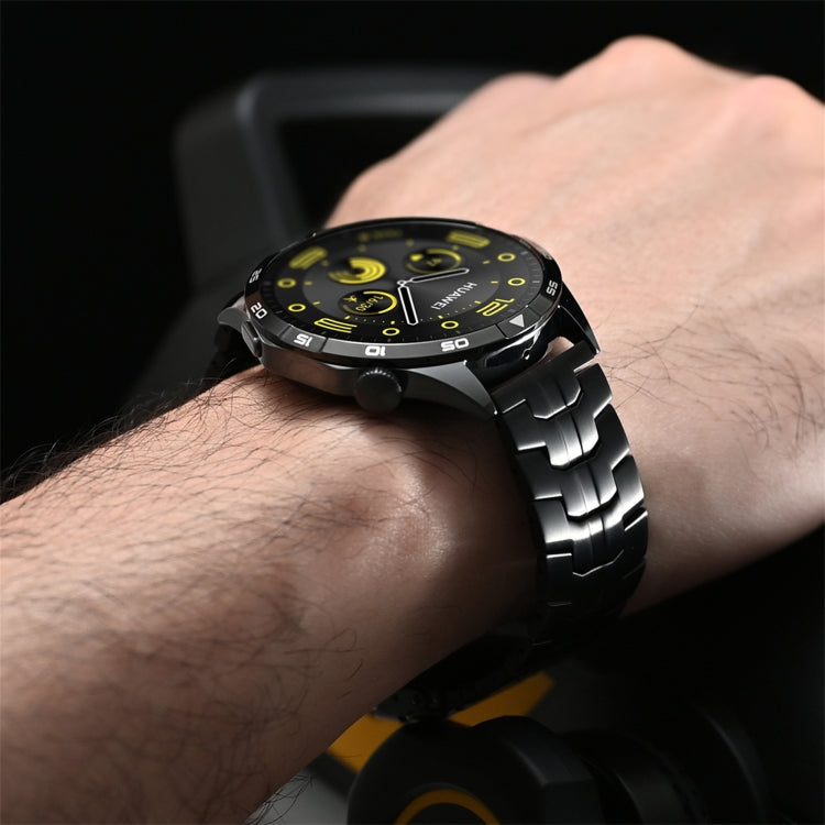 For Huawei Watch 4 / 4 Pro 22mm Double Lock Buckle Turtle Steel Watch Band(Silver) - free shipping - PMC TechLife - Order now!