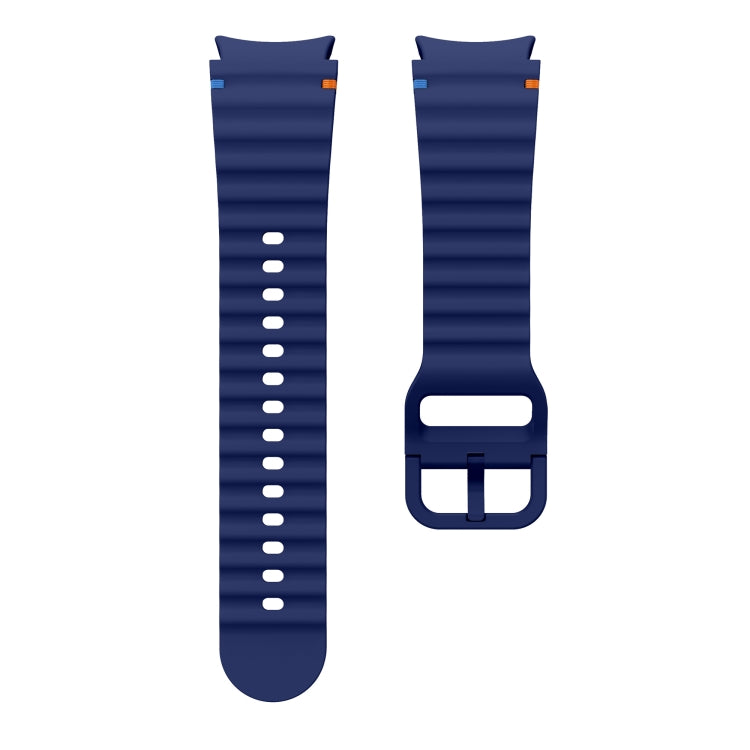 For Samsung Galaxy Watch 5 Pro Wave Pattern Stitched Silicone Watch Band(Dark Blue) - free shipping - PMC TechLife - Order now!