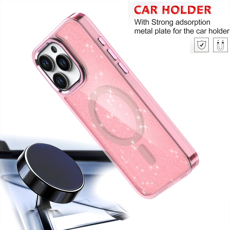 For iPhone 16 Glitter MagSafe Shockproof Phone Case(Blue) - iPhone 16 Cases by PMC TechLife | Online Shopping South Africa | PMC TechLife | Buy Now Pay Later Mobicred