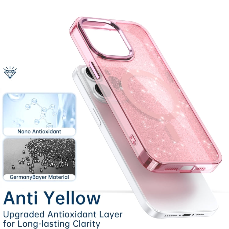 For iPhone 16 Plus Glitter MagSafe Shockproof Phone Case(Blue) - iPhone 16 Plus Cases by PMC TechLife | Online Shopping South Africa | PMC TechLife | Buy Now Pay Later Mobicred