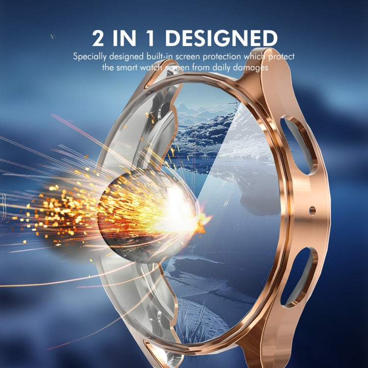 For Samsung Galaxy Watch7 44mm ENKAY Hat-Prince Full Coverage Electroplated Soft TPU Case with Screen Protection(Dark Blue) - free shipping - PMc TechLife - Order now!