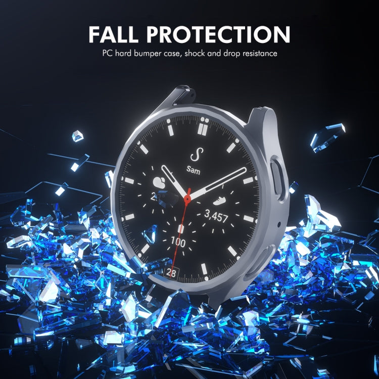 For Samsung Galaxy Watch7 44mm ENKAY Hat-Prince Electroplated Hard PC Case + 0.2mm 9H Glass Screen Protector(Black) - free shipping - PMc TechLife - Order now!