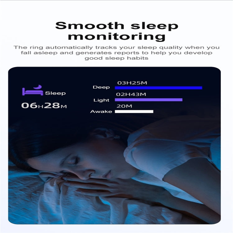 R03 SIZE 10 Smart Ring, Support Heart Rate / Blood Oxygen / Sleep / Multiple Sports Modes(Black) - Smart Rings / Smart Telephones by PMC TechLife | Online Shopping South Africa | PMC TechLife | Buy Now Pay Later Mobicred