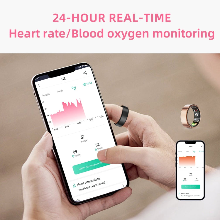 R11M SIZE 12 Smart Ring, Support Heart Rate / Blood Oxygen / Sleep / Multiple Sports Modes(Gold) - Smart Rings / Smart Telephones by PMC TechLife | Online Shopping South Africa | PMC TechLife | Buy Now Pay Later Mobicred
