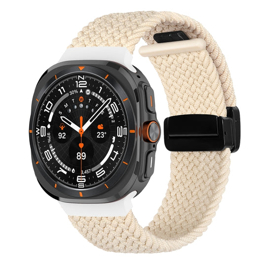 For Samsung Galaxy Watch Ultra 47mm Fold Magnetic Buckle Braided Watch Band(Starlight) - Watch Bands by PMC Jewellery | Online Shopping South Africa | PMC Jewellery | Buy Now Pay Later Mobicred