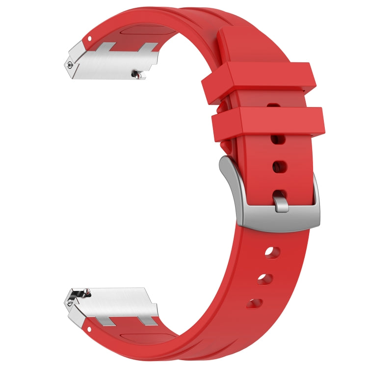 For Samsung Galaxy Watch Active 20mm Quick Release Silver Buckle Royal Silicone Watch Band(Red) - free shipping - PMC TechLife - Order now!