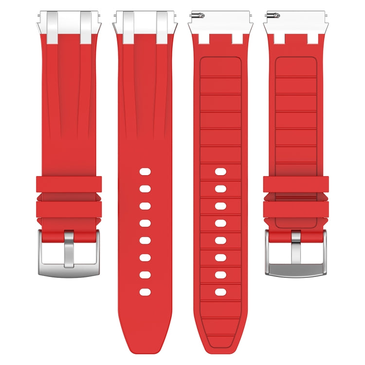For Samsung Galaxy Watch Active 20mm Quick Release Silver Buckle Royal Silicone Watch Band(Red) - free shipping - PMC TechLife - Order now!