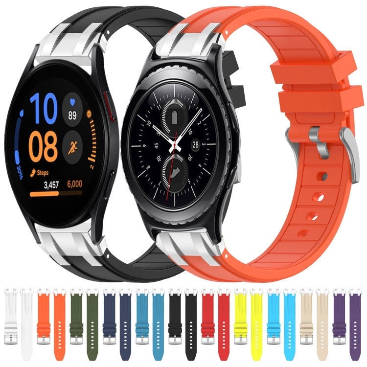 For Samsung Galaxy Watch Active 20mm Quick Release Silver Buckle Royal Silicone Watch Band(Black) - free shipping - PMC TechLife - Order now!