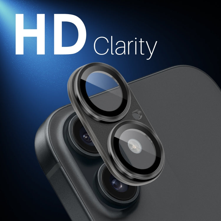 For iPhone 16 / 16 Plus NORTHJO Matte Camera Lens Protector Tempered Glass Rear Lens Film(Black) - iPhone 16 Tempered Glass by NORTHJO | Online Shopping South Africa | PMC TechLife | Buy Now Pay Later Mobicred