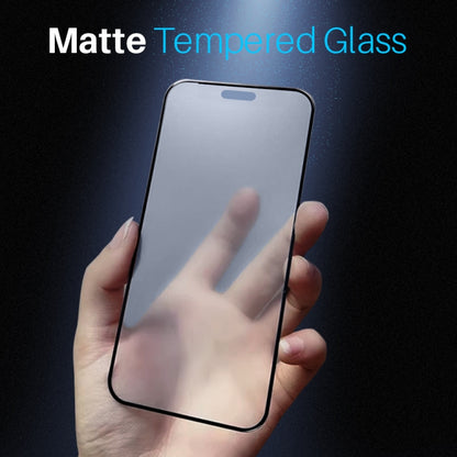 For iPhone 16 NORTHJO Matte Silkscreen Anti-Fingerprint Tempered Glass Film - Tempered Glass Film by NORTHJO | Online Shopping South Africa | PMC Jewellery | Buy Now Pay Later Mobicred