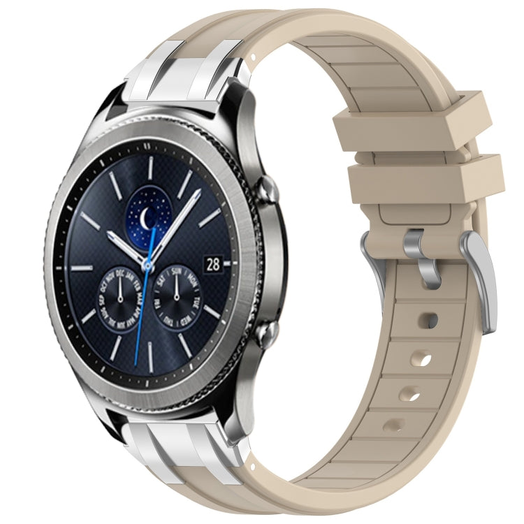 For Samsung Galaxy Gear S3 Classic 22mm Quick Release Silver Buckle Royal Silicone Watch Band(Starlight) - free shipping - PMC TechLife - Order now!