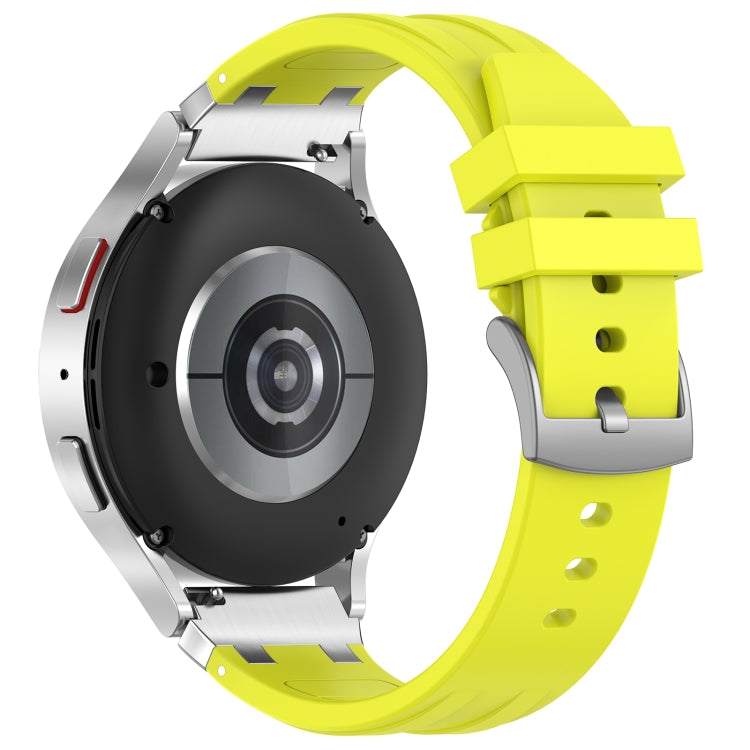 For Amazfit Active 20mm Quick Release Silver Buckle Royal Silicone Watch Band(Vital Yellow) - free shipping - PMC TechLife - Order now!