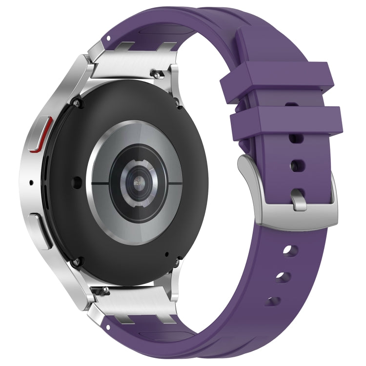 For Amazfit Active 20mm Quick Release Silver Buckle Royal Silicone Watch Band(Purple) - free shipping - PMC TechLife - Order now!
