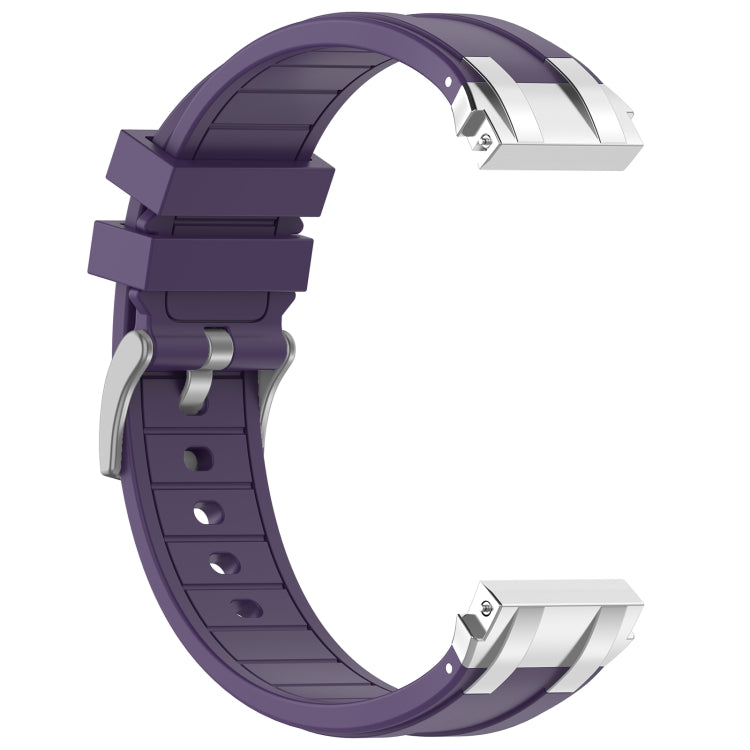 For Amazfit Active 20mm Quick Release Silver Buckle Royal Silicone Watch Band(Purple) - free shipping - PMC TechLife - Order now!