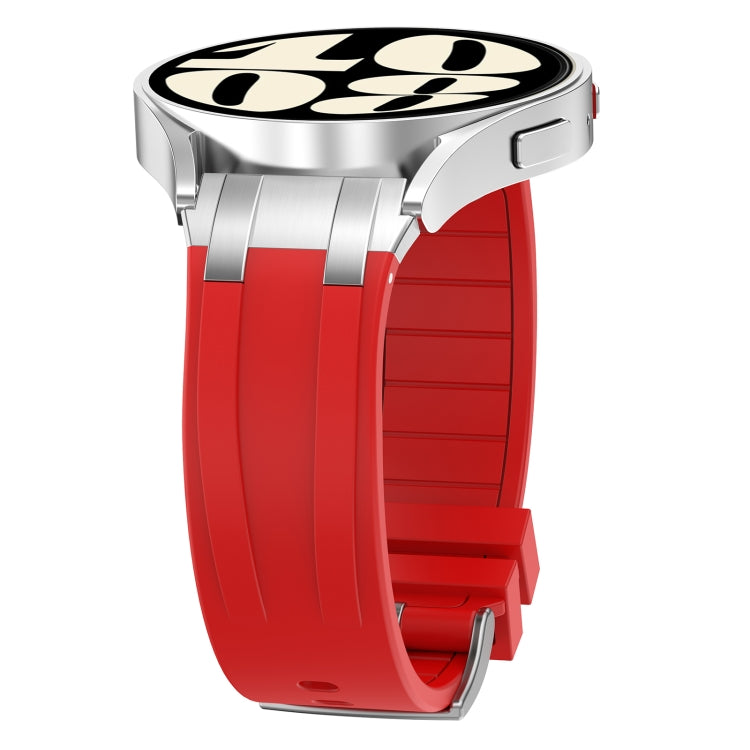 For Amazfit GTS 2e 20mm Quick Release Silver Buckle Royal Silicone Watch Band(Red) - free shipping - PMC TechLife - Order now!