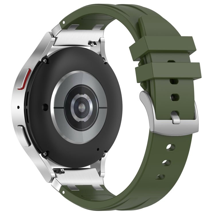 For Amazfit Pop Pro 20mm Quick Release Silver Buckle Royal Silicone Watch Band(Olive Green) - free shipping - PMC TechLife - Order now!