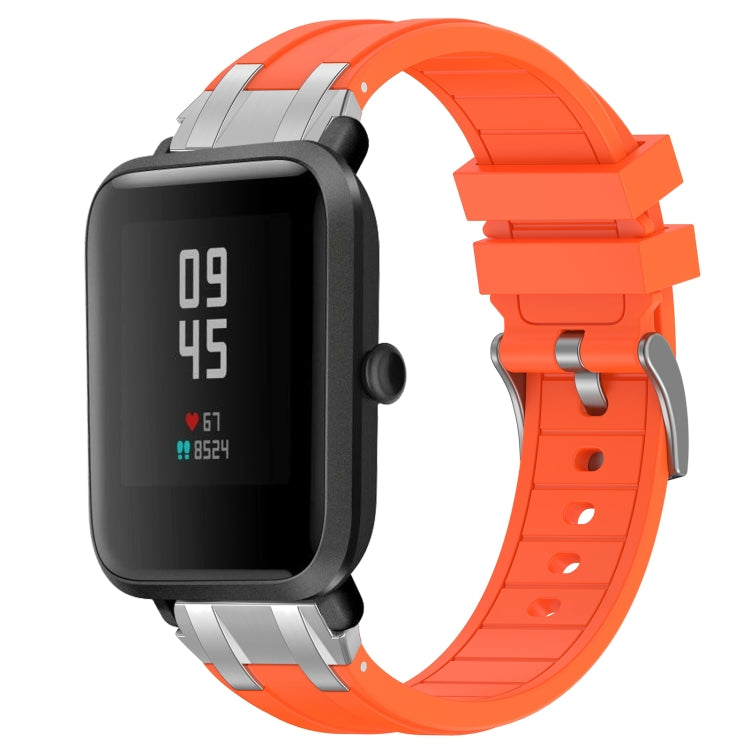 For Amazfit Bip S 20mm Quick Release Silver Buckle Royal Silicone Watch Band(Orange) - free shipping - PMC TechLife - Order now!