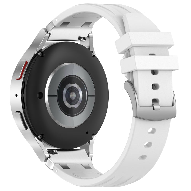 For Amazfit Bip Lite 20mm Quick Release Silver Buckle Royal Silicone Watch Band(White) - free shipping - PMC TechLife - Order now!
