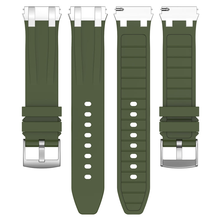For Amazfit Bip Lite 20mm Quick Release Silver Buckle Royal Silicone Watch Band(Olive Green) - free shipping - PMC TechLife - Order now!