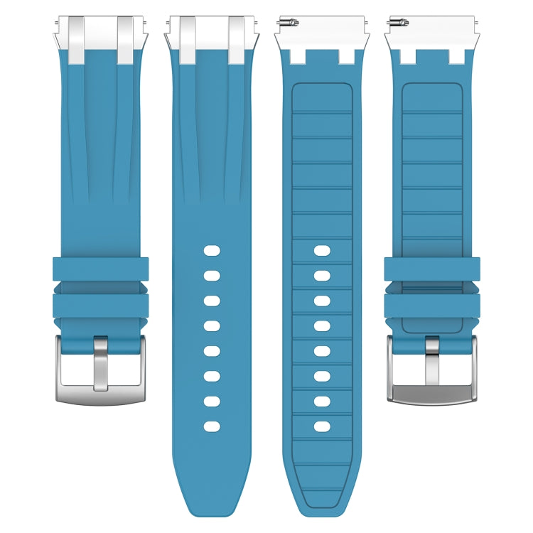 For Amazfit Bip Lite 20mm Quick Release Silver Buckle Royal Silicone Watch Band(Sea Blue) - free shipping - PMC TechLife - Order now!