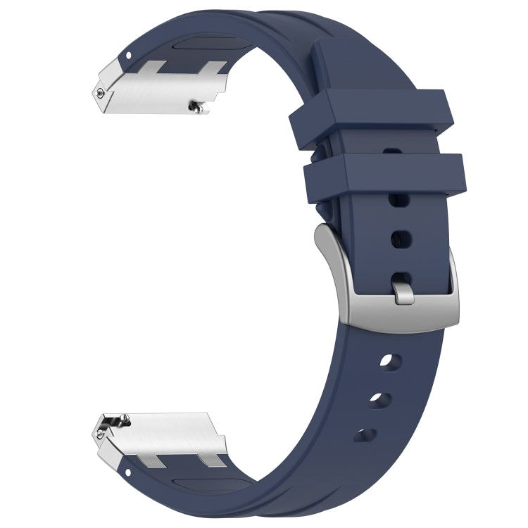 For Amazfit GTS 20mm Quick Release Silver Buckle Royal Silicone Watch Band(Navy Blue) - free shipping - PMC TechLife - Order now!