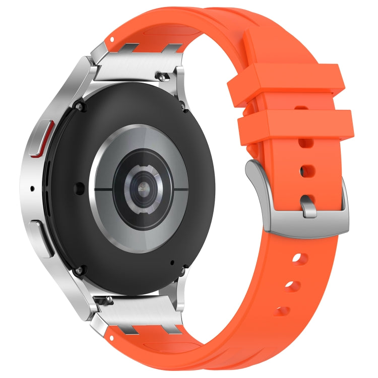 For Amazfit Bip 20mm Quick Release Silver Buckle Royal Silicone Watch Band(Orange) - free shipping - PMC TechLife - Order now!