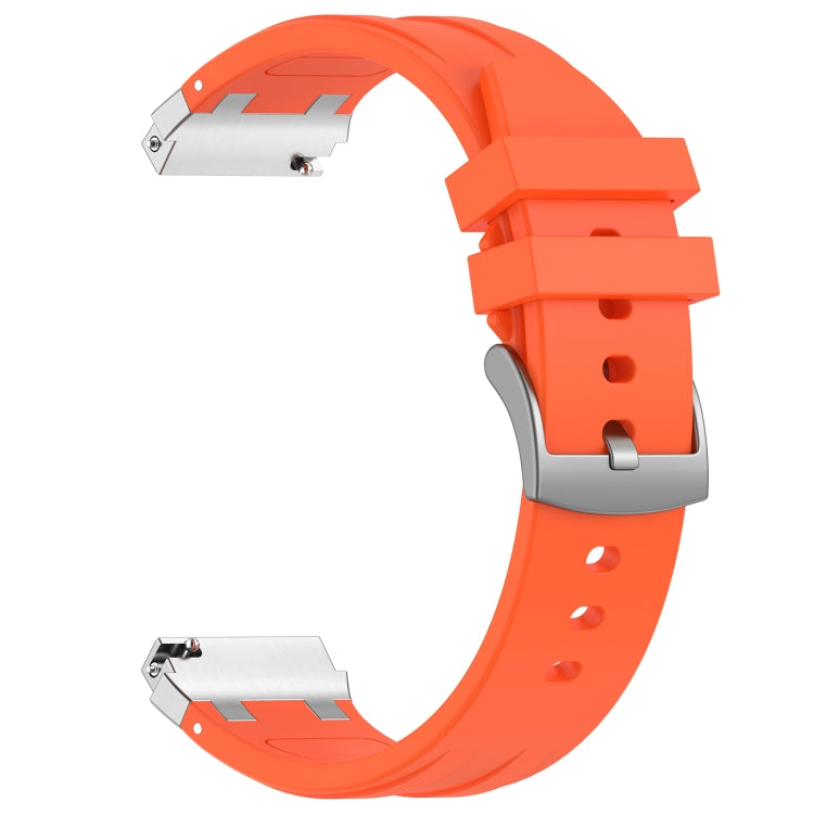For Amazfit Bip 20mm Quick Release Silver Buckle Royal Silicone Watch Band(Orange) - free shipping - PMC TechLife - Order now!