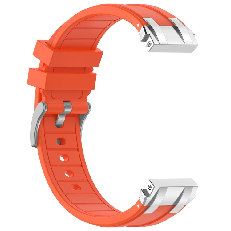 For Amazfit Bip 20mm Quick Release Silver Buckle Royal Silicone Watch Band(Orange) - free shipping - PMC TechLife - Order now!