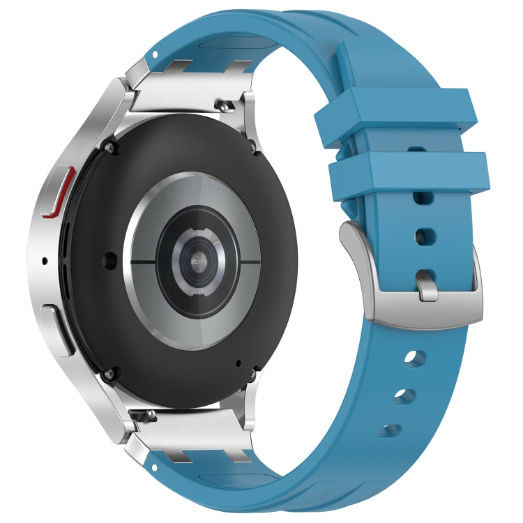 For Amazfit Bip 20mm Quick Release Silver Buckle Royal Silicone Watch Band(Sea Blue) - free shipping - PMC TechLife - Order now!