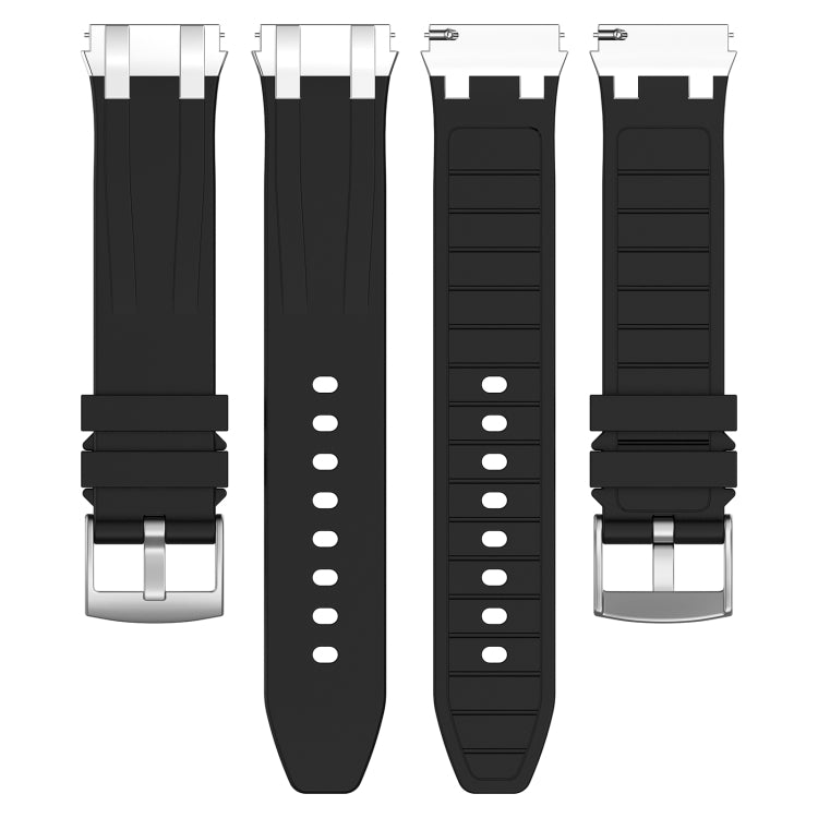 For Amazfit Bip 20mm Quick Release Silver Buckle Royal Silicone Watch Band(Black) - free shipping - PMC TechLife - Order now!