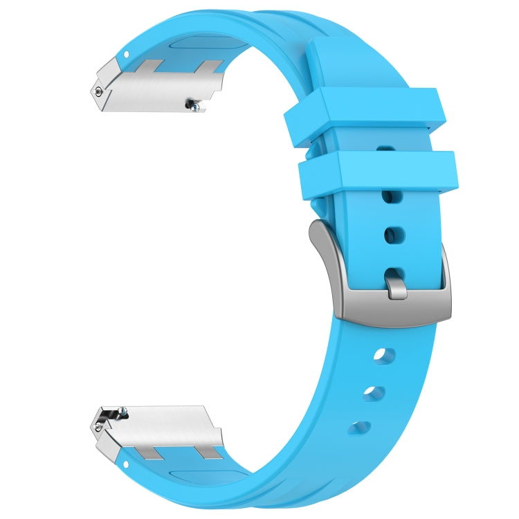For Honor Watch 4 Pro 22mm Quick Release Silver Buckle Royal Silicone Watch Band(Sky Blue) - free shipping - PMC TechLife - Order now!