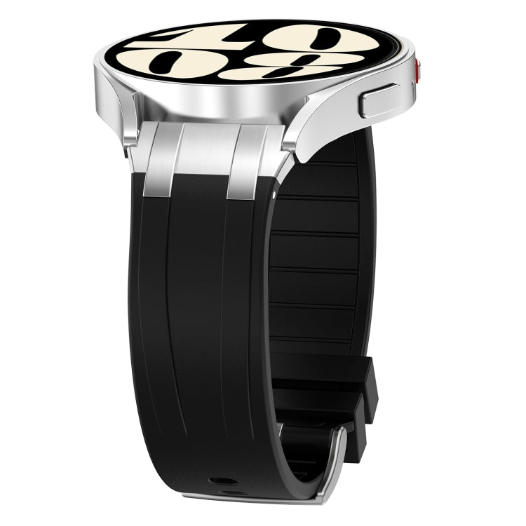 For Honor Magic Watch 22mm Quick Release Silver Buckle Royal Silicone Watch Band(Black) - free shipping - PMC TechLife - Order now!