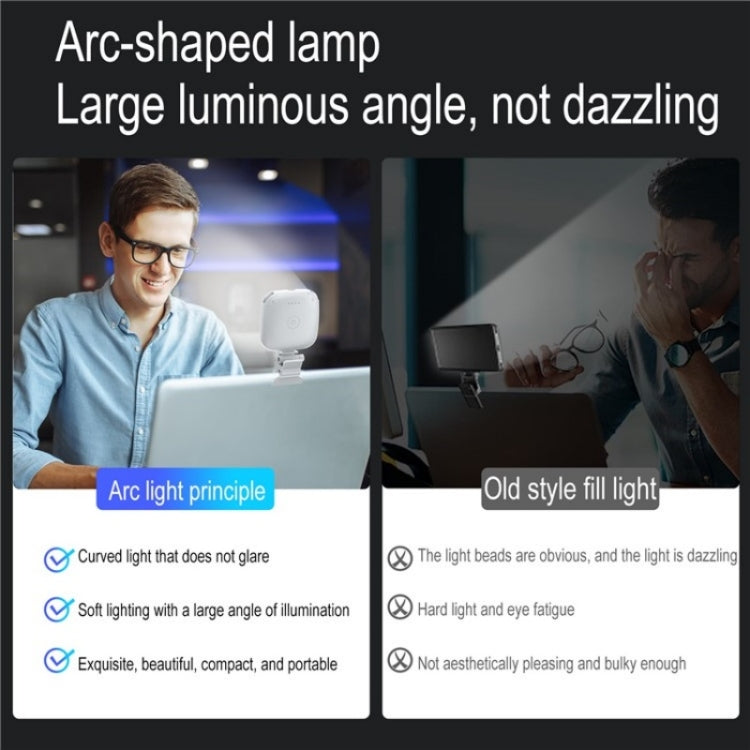 V15 Mini Clip-On Portable LED Fill Light Phone Laptop Video Conference Live Streaming Fill Lamp(Pink) - Selfie Light by PMC TechLife | Online Shopping South Africa | PMC TechLife | Buy Now Pay Later Mobicred