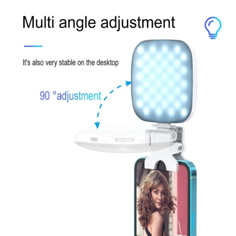 V15 Mini Clip-On Portable LED Fill Light Phone Laptop Video Conference Live Streaming Fill Lamp(Pink) - Selfie Light by PMC TechLife | Online Shopping South Africa | PMC TechLife | Buy Now Pay Later Mobicred