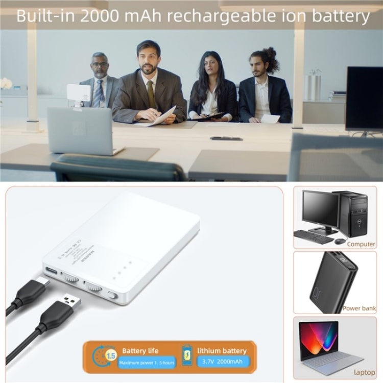 V12A Phone Laptop Video Conference Fill Lamp Portable Selfie Live Streaming LED Fill Light(White) - Selfie Light by PMC TechLife | Online Shopping South Africa | PMC TechLife | Buy Now Pay Later Mobicred