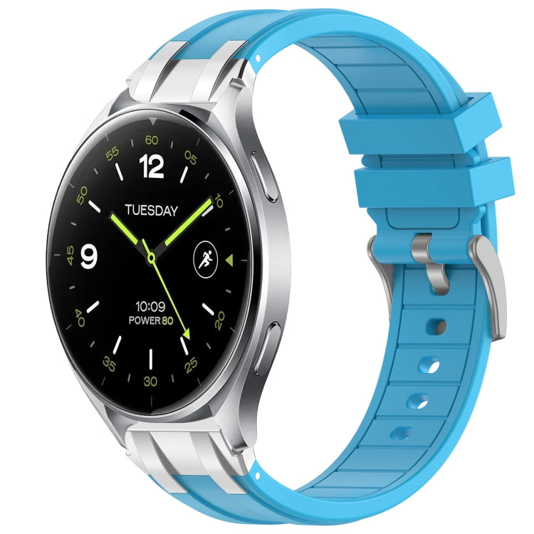 For Xiaomi Watch 2 22mm Quick Release Silver Buckle Royal Silicone Watch Band(Sky Blue) - free shipping - PMC TechLife - Order now!