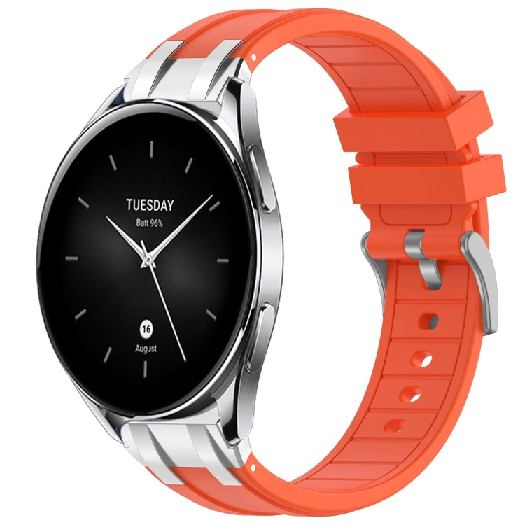 For Xiaomi Watch S2 22mm Quick Release Silver Buckle Royal Silicone Watch Band(Orange) - free shipping - PMC TechLife - Order now!