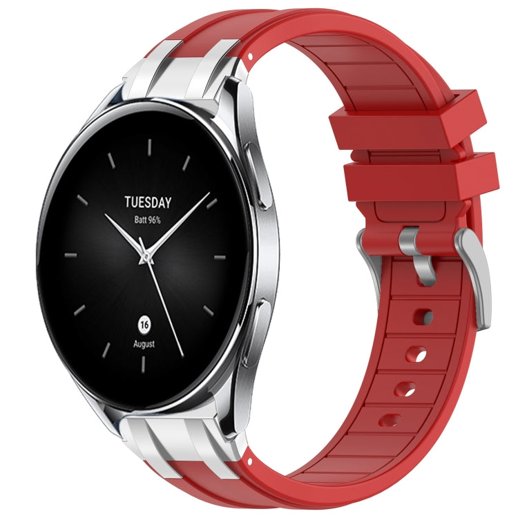 For Xiaomi Watch S2 22mm Quick Release Silver Buckle Royal Silicone Watch Band(Red) - free shipping - PMC TechLife - Order now!