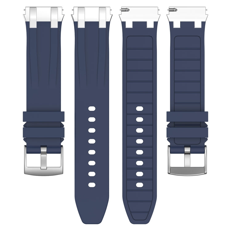 For Garmin Forerunner 255 22mm Quick Release Silver Buckle Royal Silicone Watch Band(Navy Blue) - free shipping - PMC TechLife - Order now!